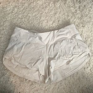 White Lululemon Speed Up Short